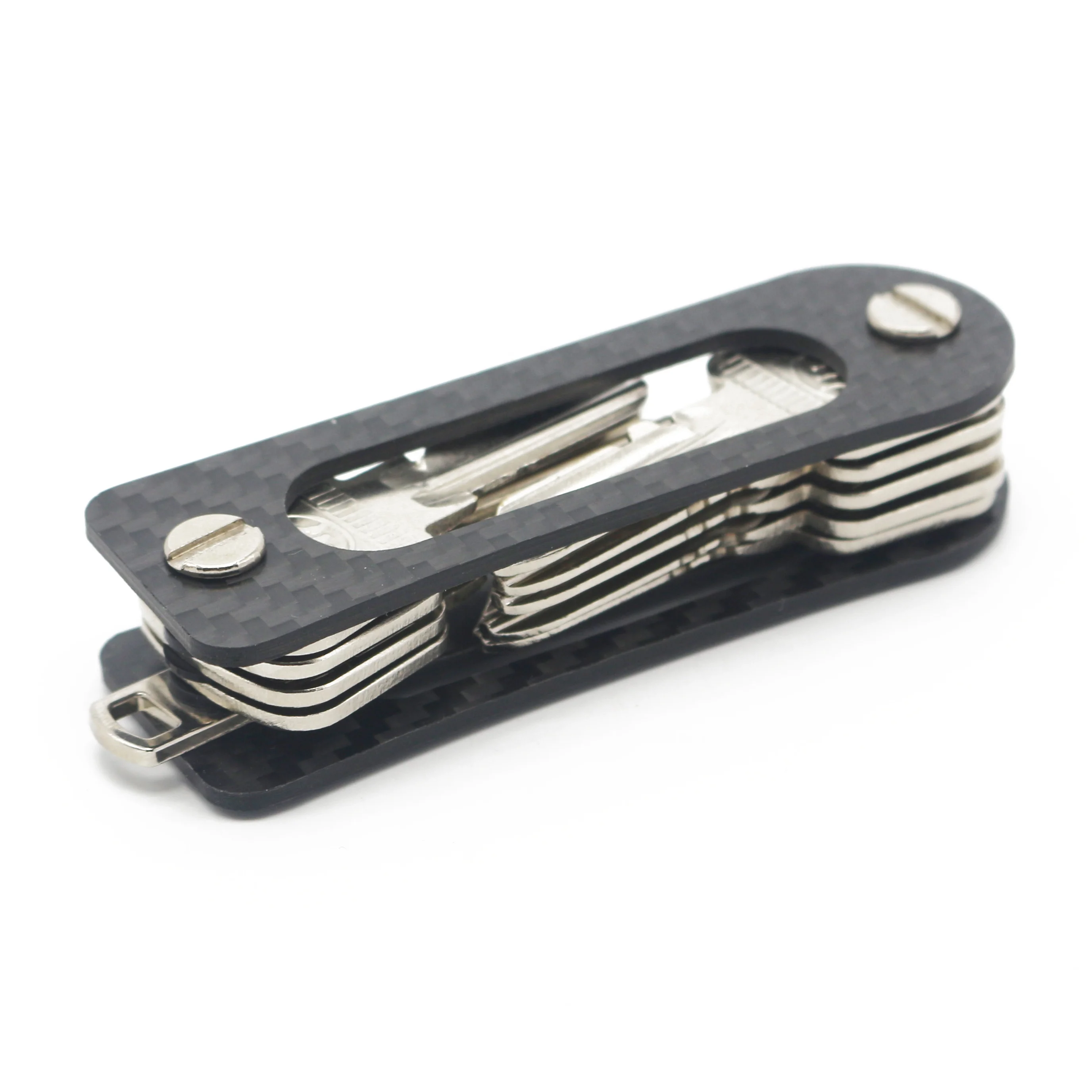 compact keyholder smart carbon fiber key holder organizer keys keychain smart