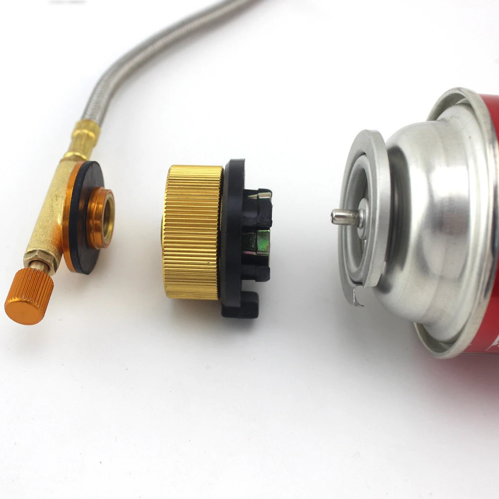 
Outdoor Camping Hiking Stove Burner Adaptor Split Type Furnace Converter Connector Auto-off Gas Cartridge Tank cylinder Adapter 