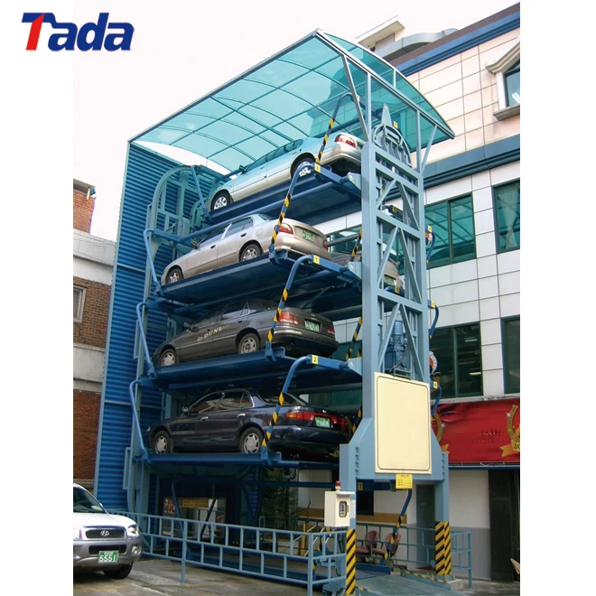 
manual type PLC automatic rotary parking system with safety sensors 