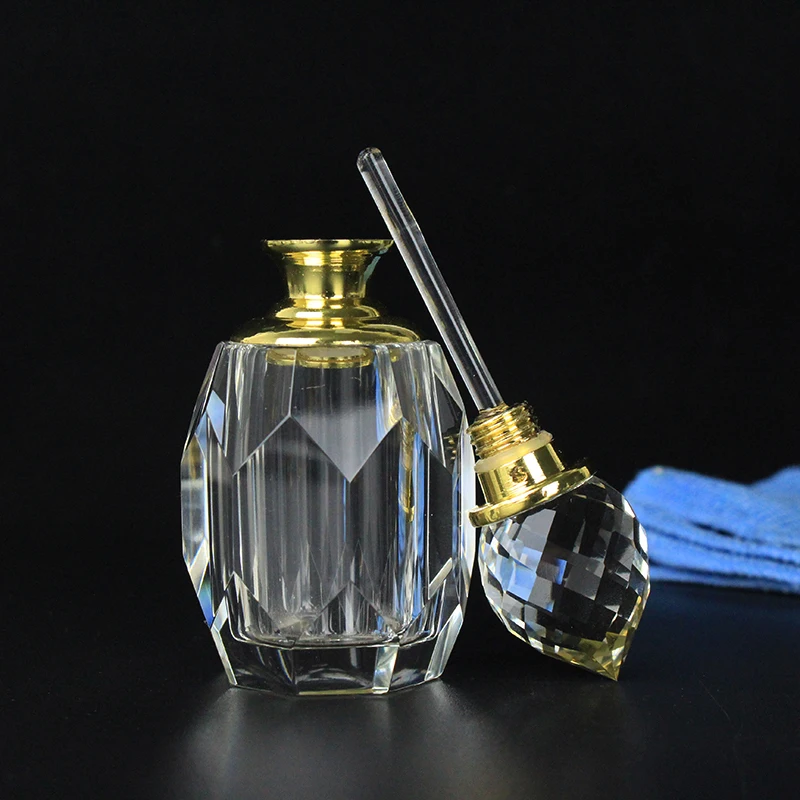 12ML Manufacturer Perfume Bottle Crystal Decorated Glass Stick Dropper Cap