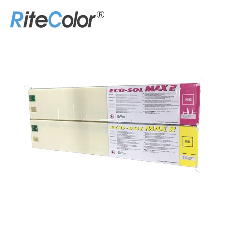 Премиум-класса ECO SOL MAX 2 чернила для цифрового печатания RF-640 DX-7 машины 400 мл Plug and Play