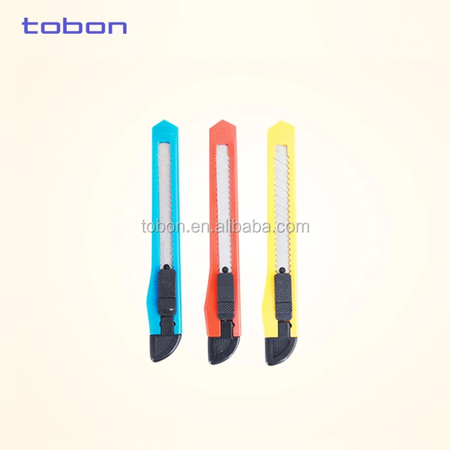 Оптовая продажа, простой выдвижной пластиковый универсальный нож 9 мм с защелкивающимся лезвием