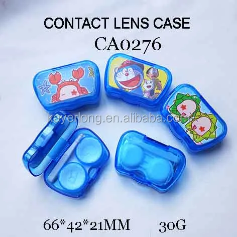 semi-transparency cartoon mix color contact lenses case travel box CA0276