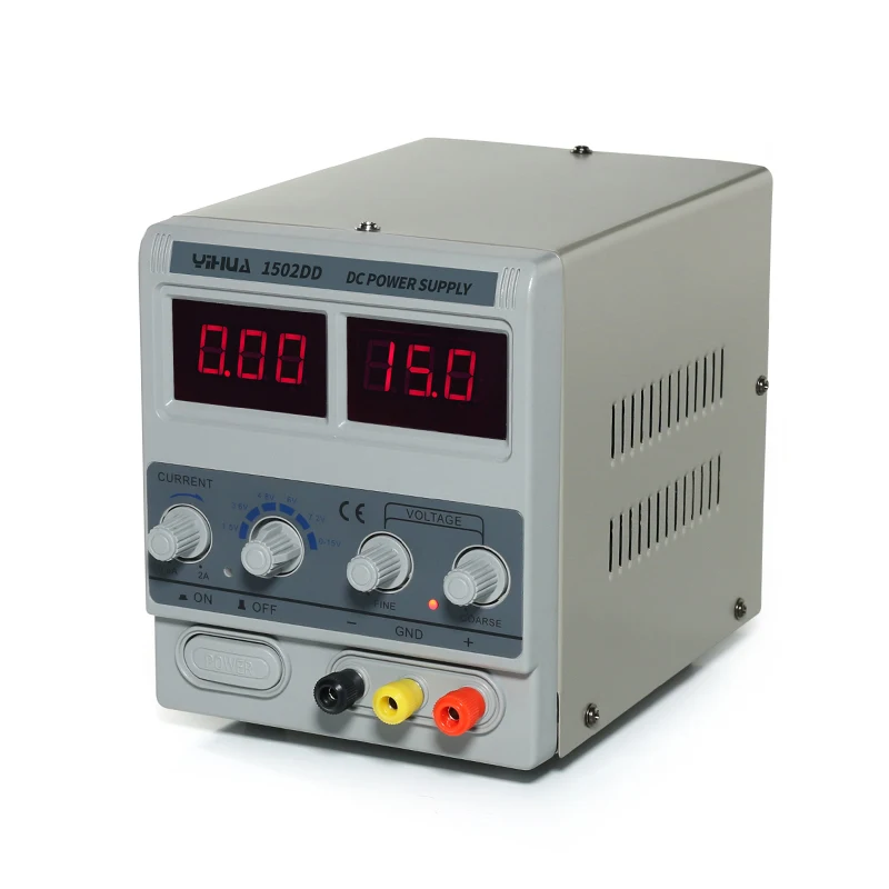 YIHUA 1502DD 0-15V 0-2A DC power supply used for mobile phone repair