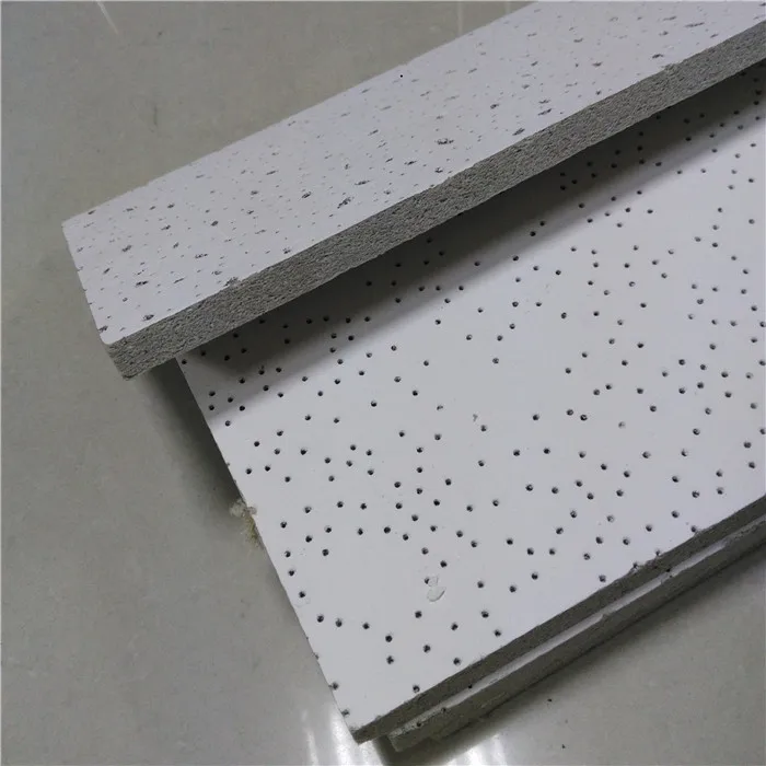 NRC 0.6 Acoustic drop ceiling board suspended Mineral fiber board