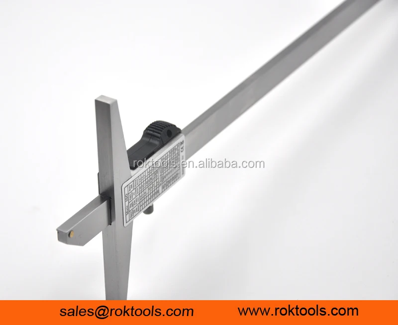 ROKTOOLS 0-600 mm Electronic Digital Depth Vernier Gauge Caliper With Thick Beam