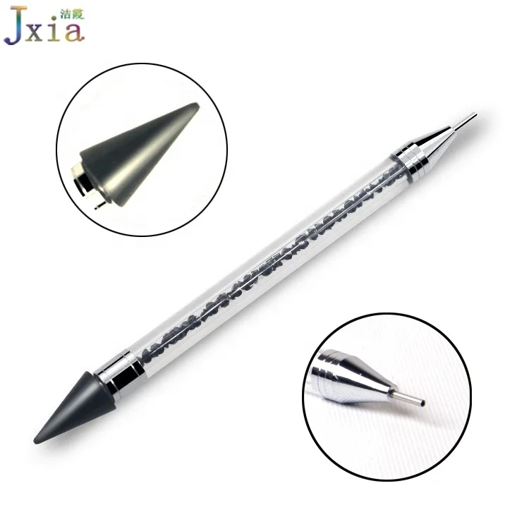 Jiexia Factory Direct Wholesale Dual End Wax Crystals Picker Pen Nail Art Dotting Rhinestone Pick Up Tool