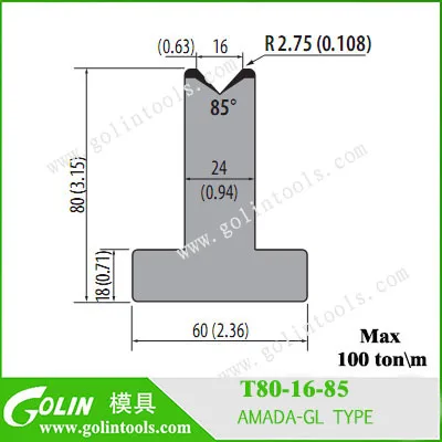 85 градусов T Плашки для AMADA тип машины