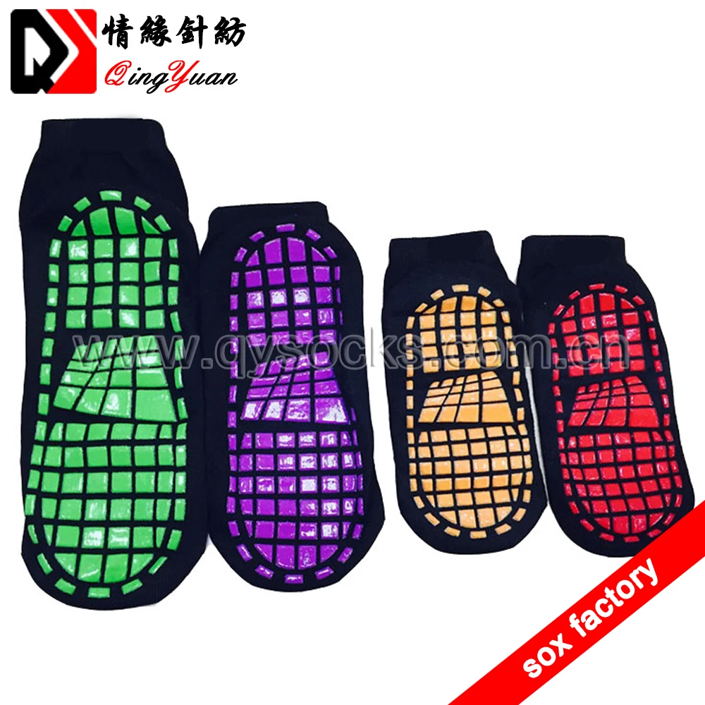 Customized anti slip trampoline grip kids ankle socks