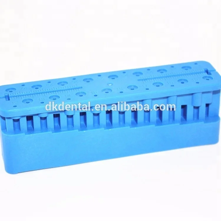 Dental Plastic endo file length measuring instrument ruler sterilize block endo wrist file holder
