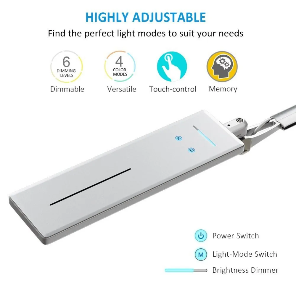 Modern Office Adjustable Led table reading light nail table lamp