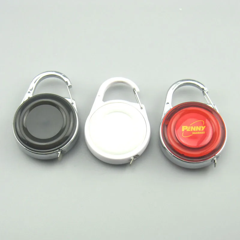 Custom tape measure with carabiner hook keychain 2 meter steel tape measure