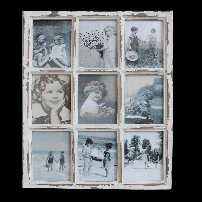 Luckywind Hot Sale White FSC Vintage Shabby Chic Wood Photo Picture Frame