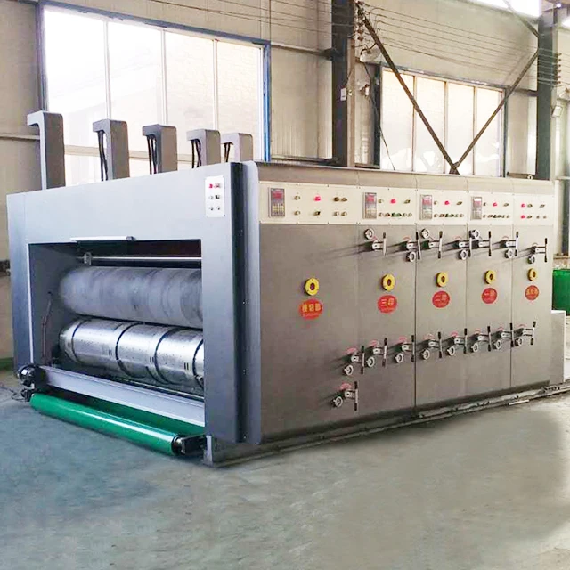 carton box making machine Automatic corrugated cardboard carton box flexo die cutter / printing machine / carton slotter