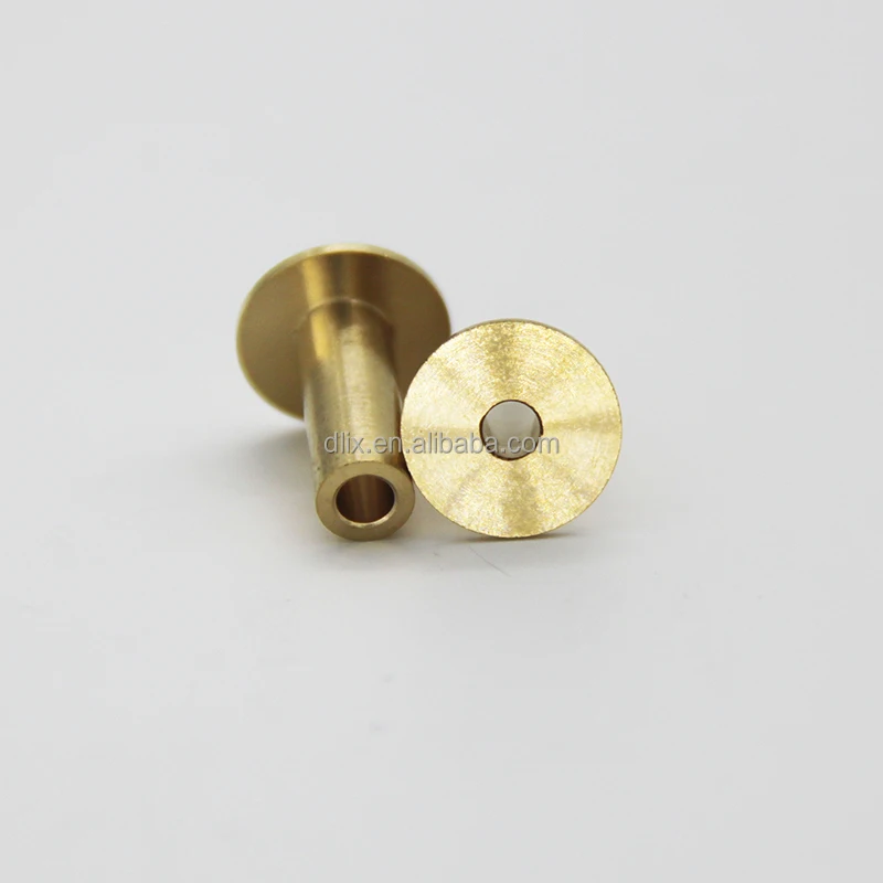 Brass non thread CNC parts / brass sleeve bushing / flange bushing