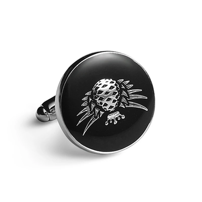 Tie Clip Cufflink Maker Business Mens Shirt Black Custom Logo Metal Enamel Cufflinks