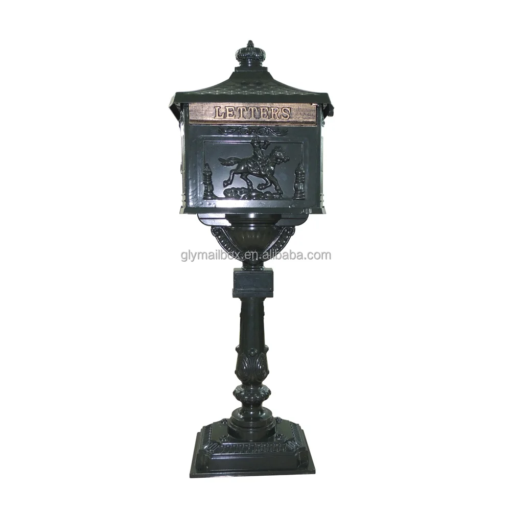 Free Standing Green Ornate Modern US Style Mailbox letterbox