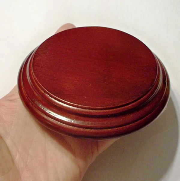 wooden trophy base / wooden base crafts / round wooden base stand