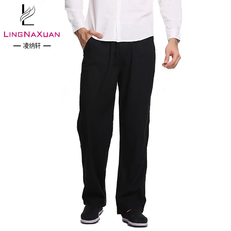 
2019 New design Wholesale 100% Linen casual man pants 