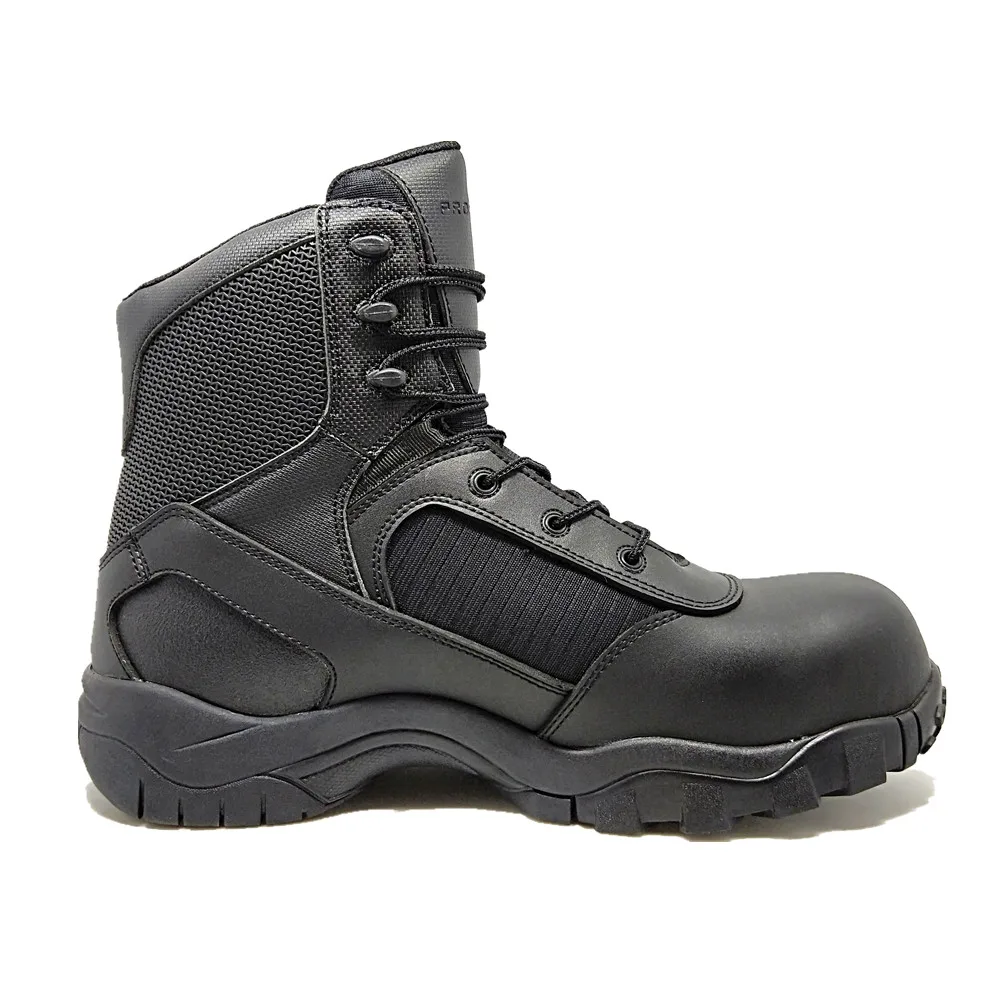 Genuine leather men black classic ankle laced-up boot