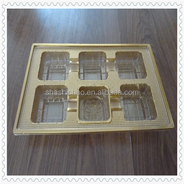 
Thermoformed plastic PET/PS cookie tray with 4 cavity China supplier 
