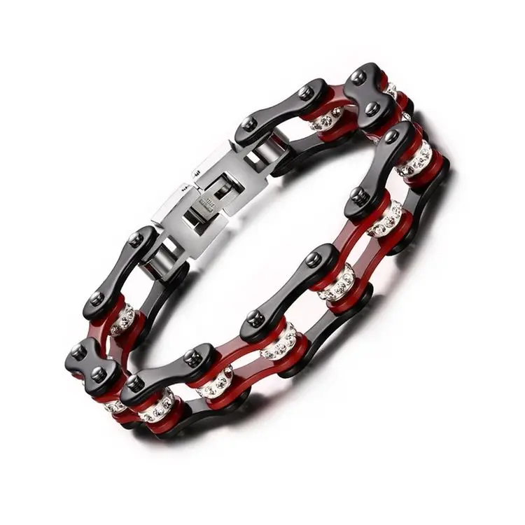 Fashion Trending Chain Link Bracelet Stainless steel Motorcycle Bike Bicycle Chain Bracelet