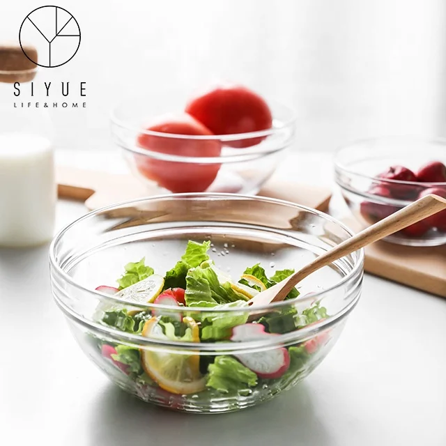 Wholesale Lunch High Quality Clear Glass Salad Fruit Bowl 1864