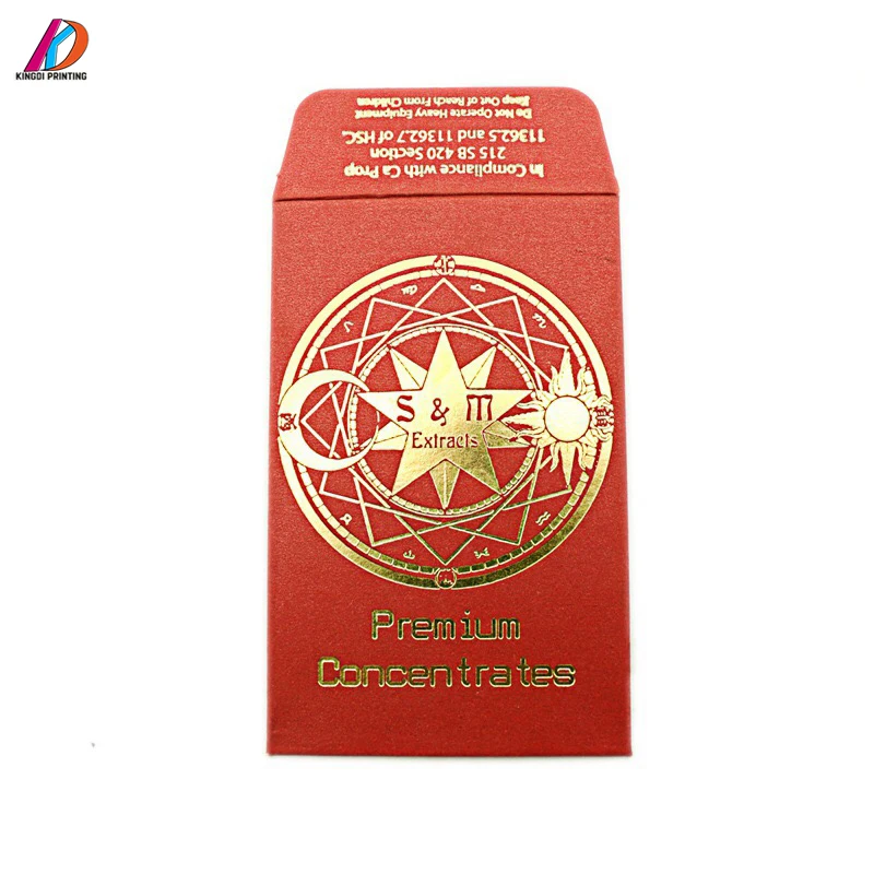 Wholesale Customized  Hot Stamping  Logo Design Red Coin Envelope