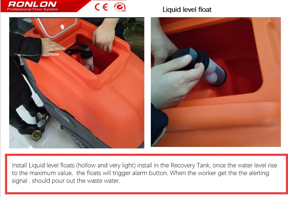 Walk behind small single disc floor tile scrubbing cleaning machines for sale