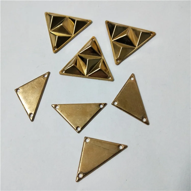 Square diamond triangle metal label Pentagram metal brand jeans logo signage badge trademark