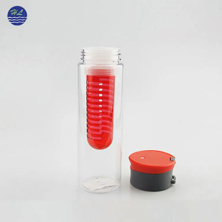 
Wholesale BPA free 750ml fruit infusion leak proof private label tritan plastic detox sport fruit infuser water bottle 