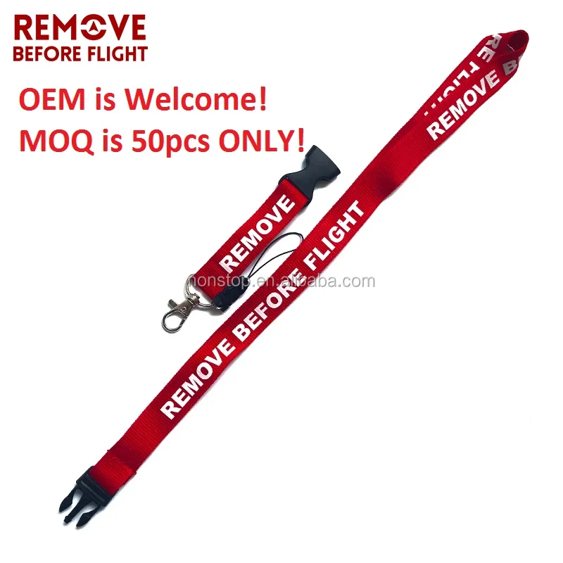 REMOVE BEFORE FLIGHT Lanyard Keychain