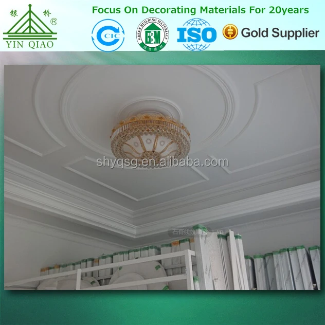 French Style Gypsum Coving Decorating Material Plaster Cornice Mouldings