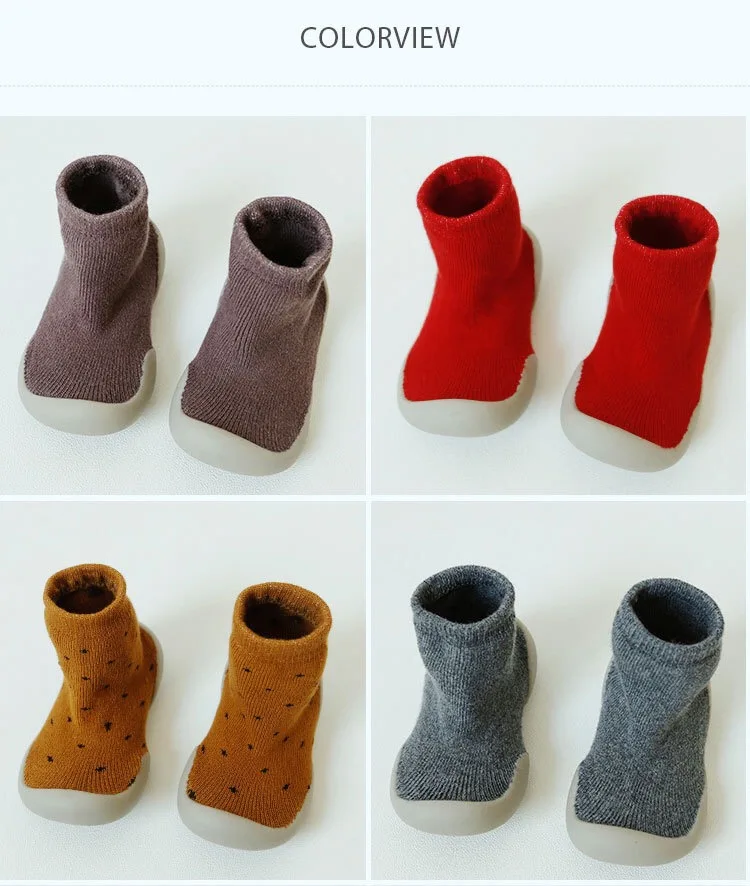 Baby toddler stretch knit sneakers kids slippers unisex  antislip baby socks shoes