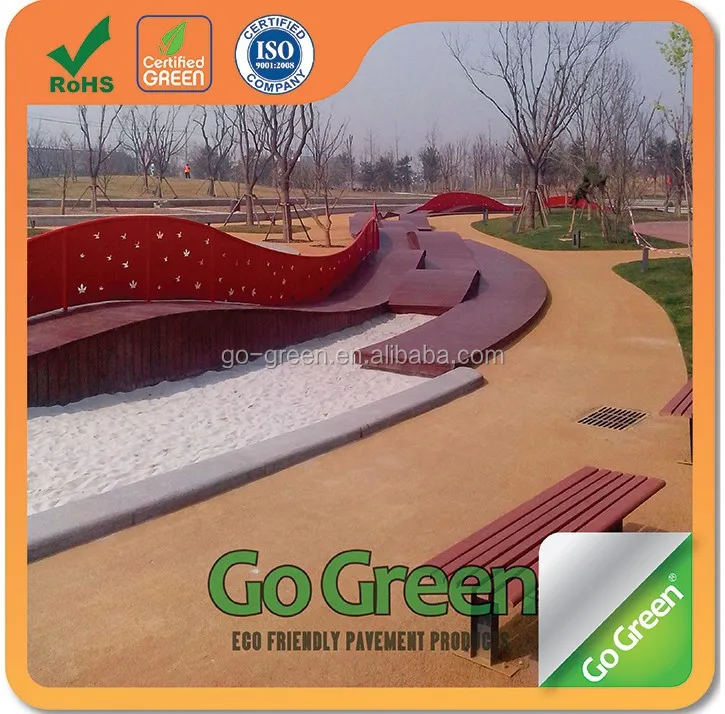 Garden road materials cold mix color asphalt with 1.2cm thickness