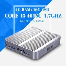 Hot I3 4010U 4GB RAM 16GB SSD Desktop Computer Mini PC Thin Client Support Wireless Keyboard Mouse And Touch Screen