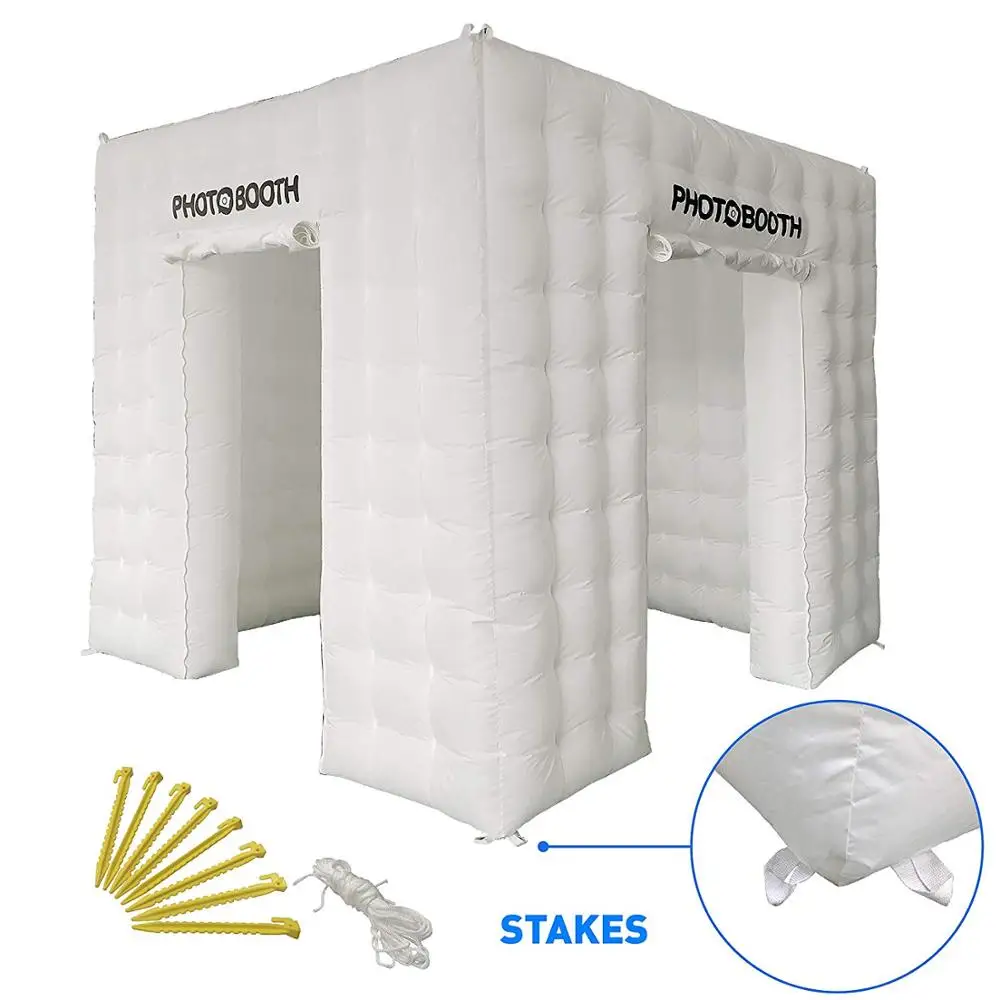 
Big Size 16 color changeable high quality RGB Led Light Cheap Inflatable Air Booth 