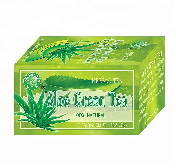 2020 Aloe Green Tea 2gx20 tea bags/box    Organic Dried Aloes Vera Herb Tea Improves Digestion And Helps Detoxify