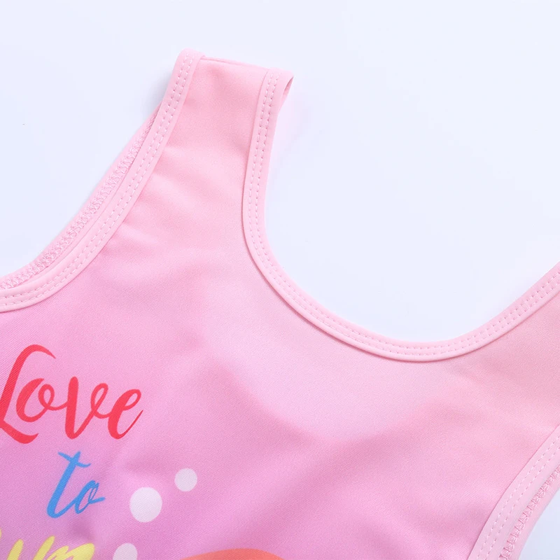 Love to Swim one piece kids clothing summer beach wear little girls swimsuit