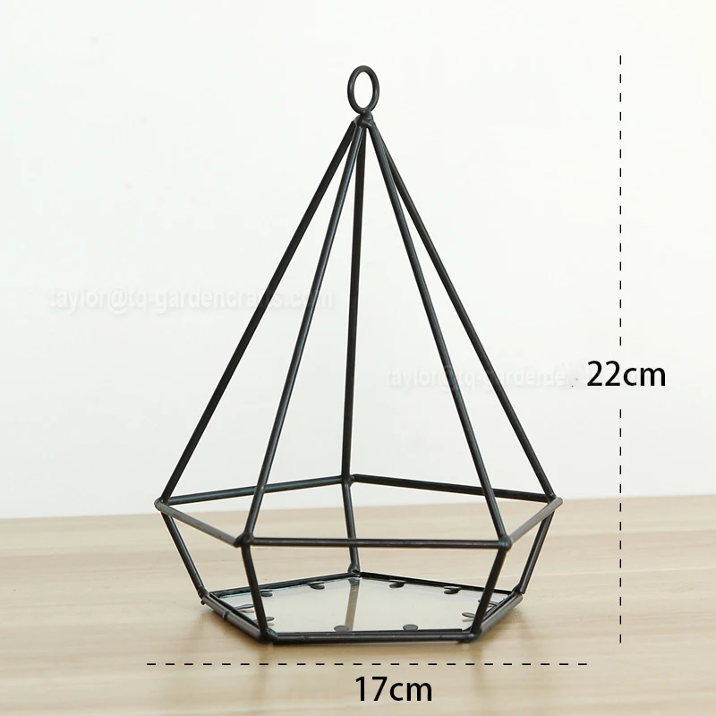 
Iron Flower Rack Geometric Frame Modern Simple Style Desk Display Hanging Home Decor 