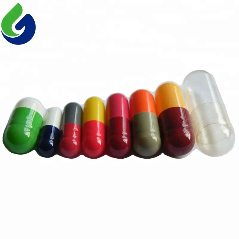 empty gelatin capsule dark green color
