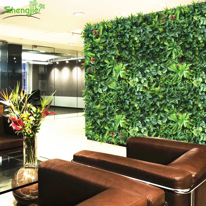 New design officer indoor artificial vertical grass wall hedge panel