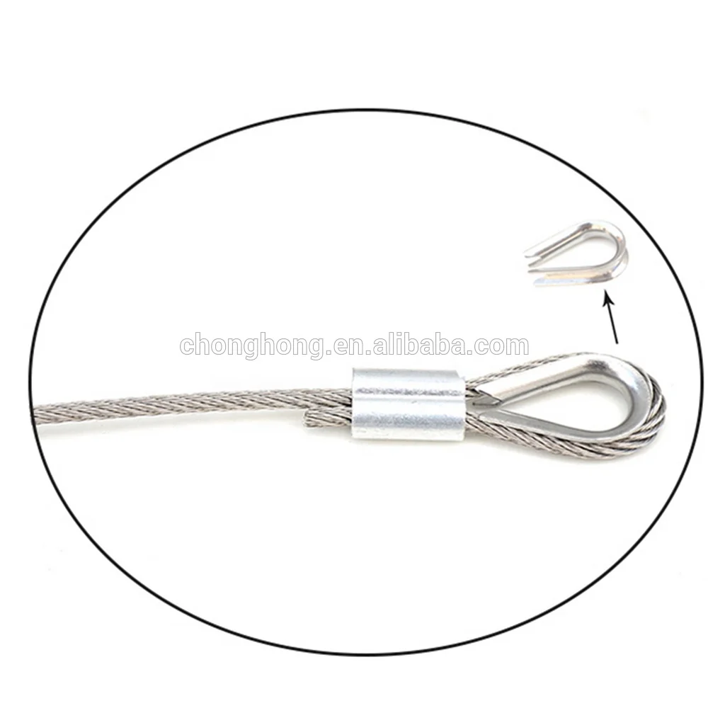 Американский тип сверхмощный изготовленный на заказ кабель наперсток сталь Концевая серьга каната