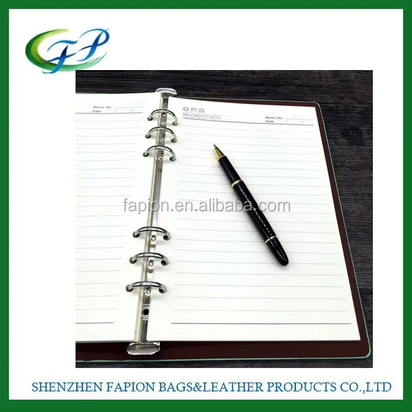 
faux leather 3 ringbinder a5 notebook 
