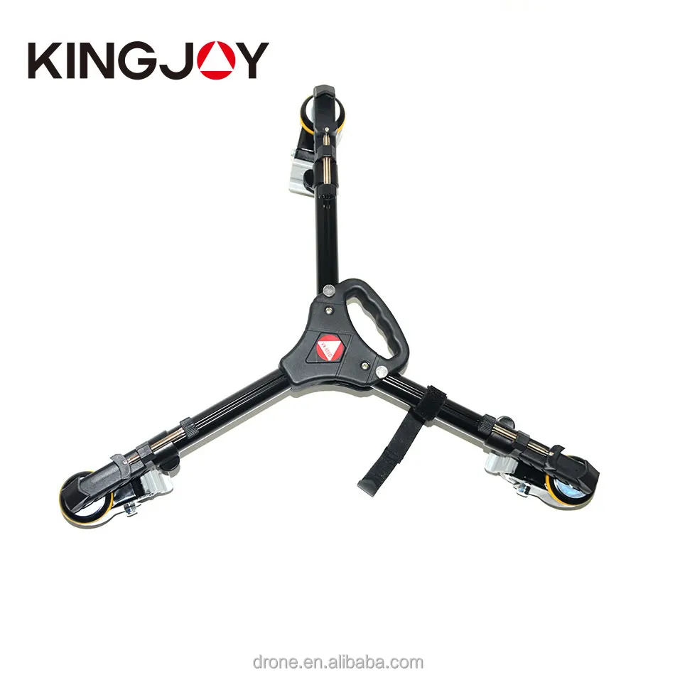 Kingjoy flexible 3 wheels camera tripod dolly suit for digital camera and camcorders
