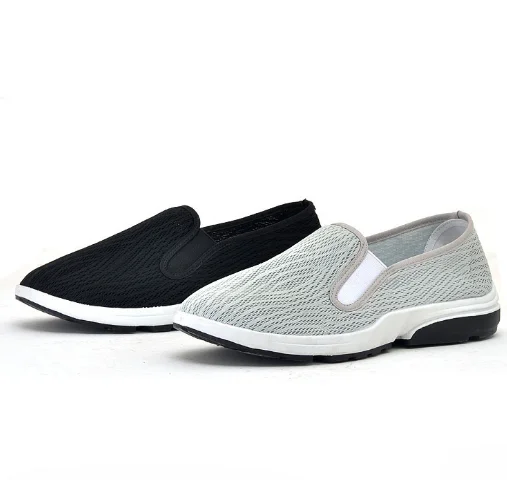 New design factory wholesale custom casual fashion lazy person canvas soft sole flat slip-On comfortable men canvas shoes