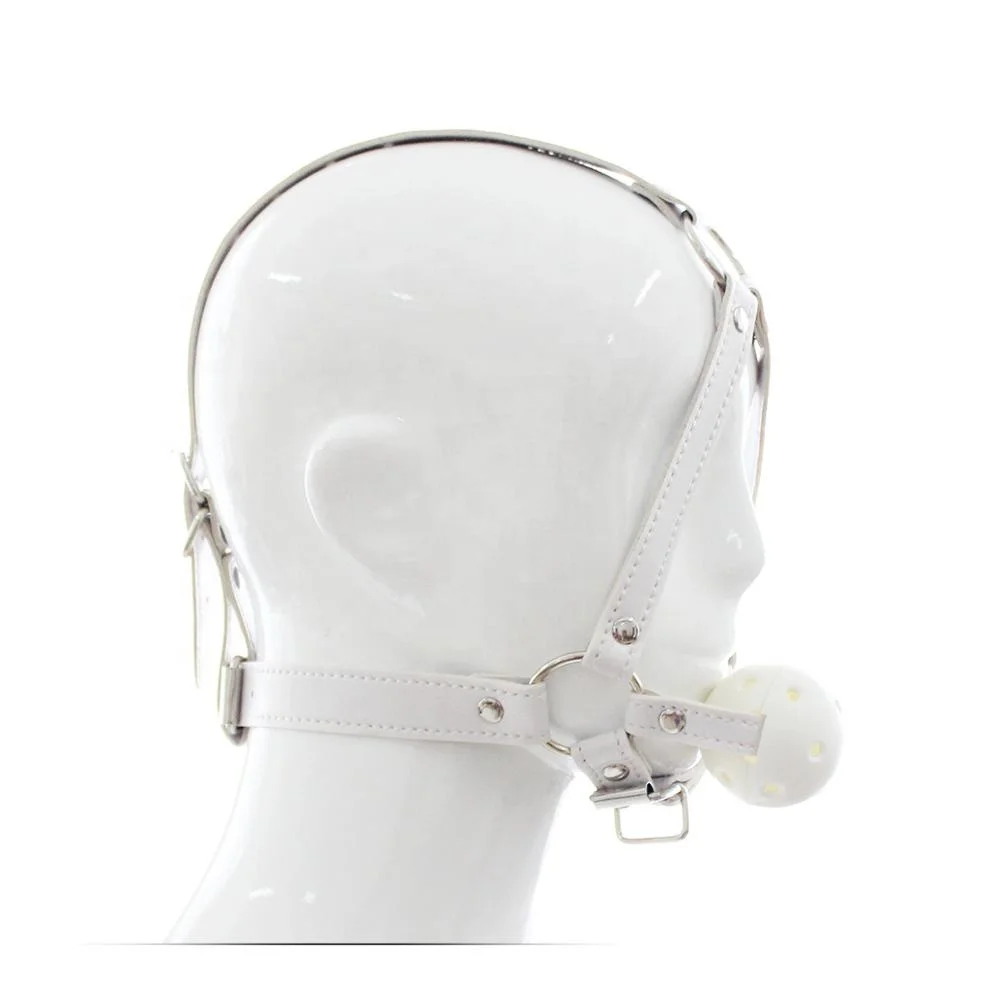 BDSM Sexy Head Gear Toy Strap Training Harness Breathing Ball Gag Open Mouth Gag Ball Fetish Slave Bondage Restraints Belts