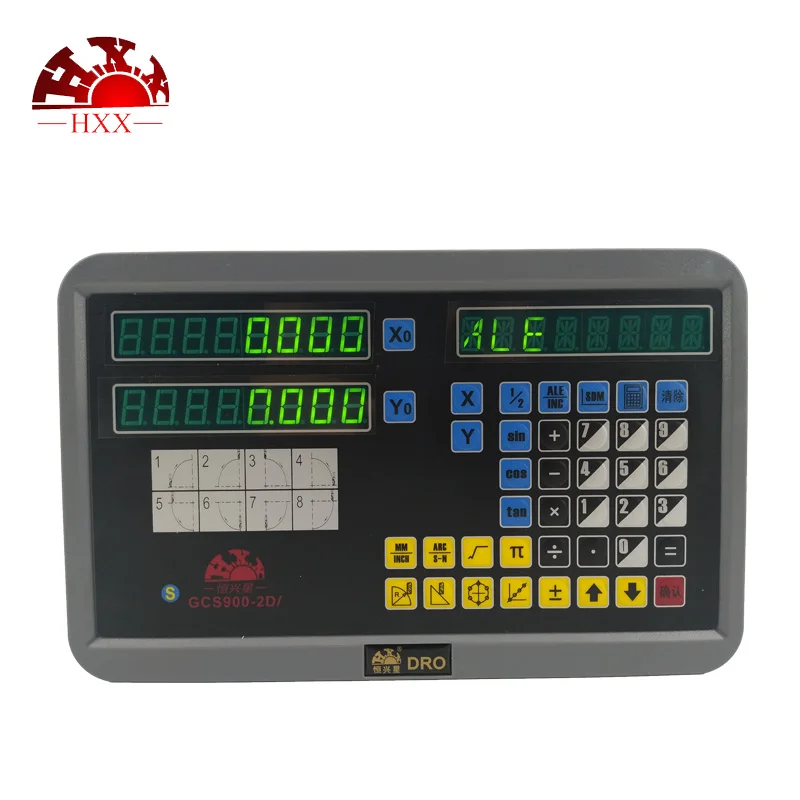 Measuring system 2-axis digital display with standard linear encoder scale for precise positioning