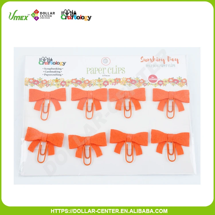 manufacturer mini light yellow color felt hair paper clips