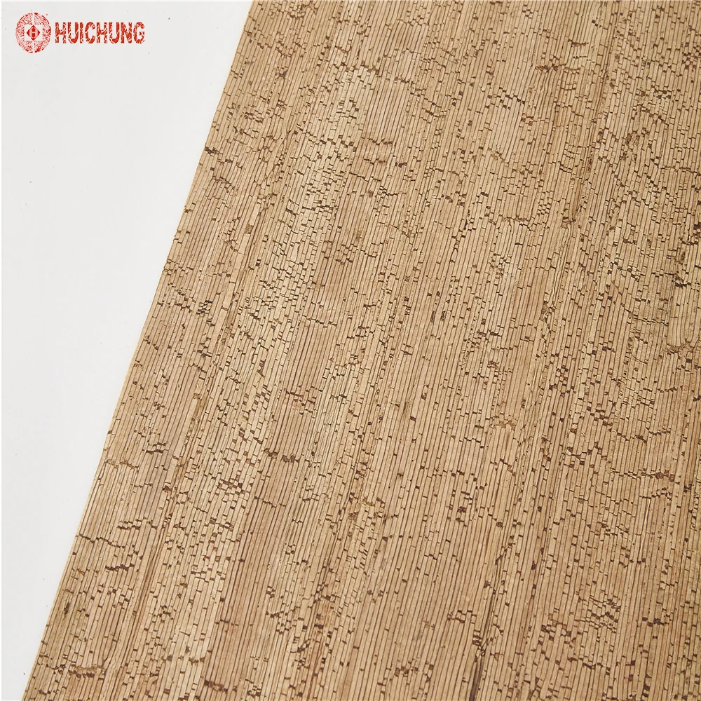 Manufacturers of cork products Bamboo grain cork fabric to make bags and shoes
